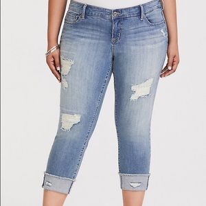 Torrid distressed boyfriend jeans
